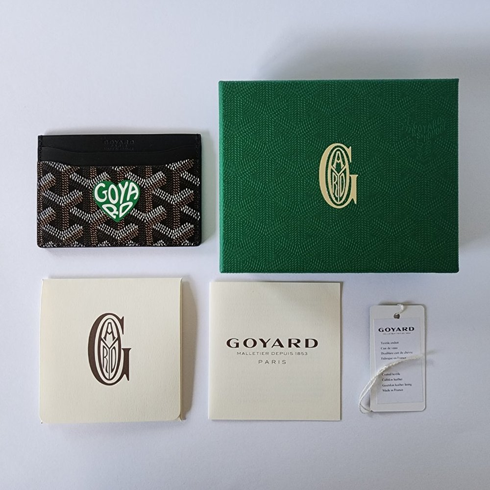 Custom Hand Painted Goyard Saint Sulpice Card Holder Wallet - Picture 11 of 13